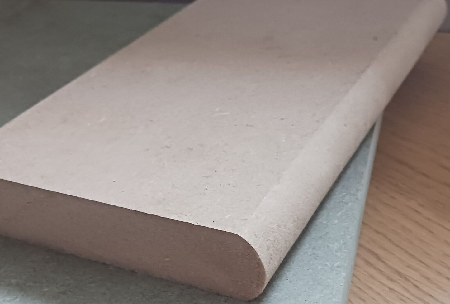 Bullnosed MDF cut to size, 25mm, unprimed